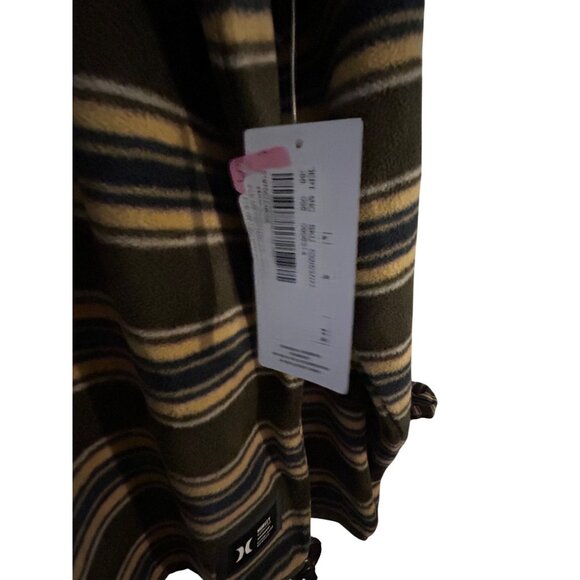 Hurley Mesa Windchill 1/4 Zip Pullover XXL Cargo Striped Long Sleeve Fleece - Picture 3 of 4